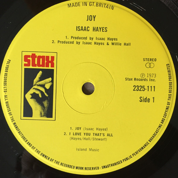Isaac Hayes - Joy | Stax (2325-111) - 3