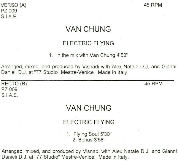 Van Chung - Electric Flying | PZ Productions (PZ 009)