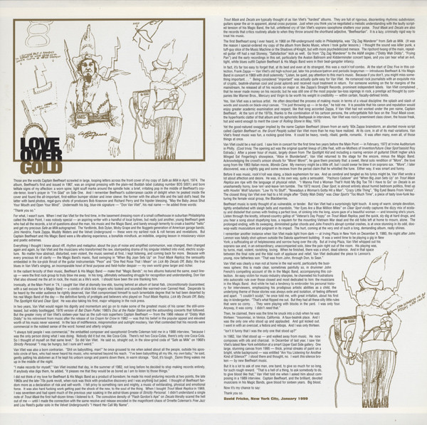 Captain Beefheart & The Magic Band - Grow Fins Vol. I: Just Got Back From The City / Electricity | Xeric (XER-LP-98) - 4