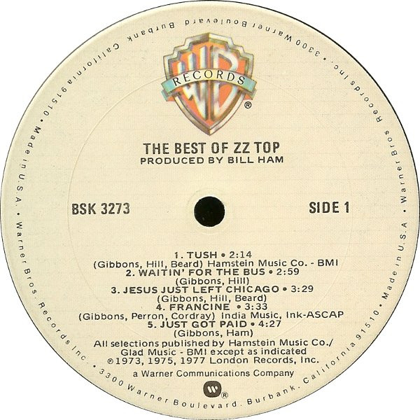 ZZ Top - The Best Of ZZ Top | Warner Bros. Records (BSK 3273) - 2