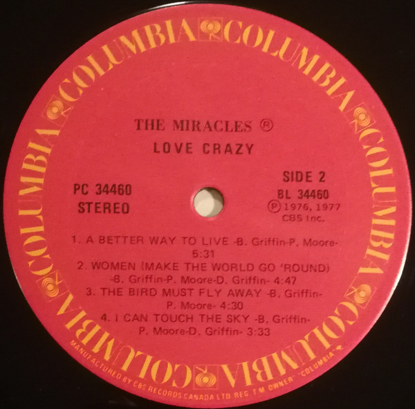 The Miracles - Love Crazy | Columbia (PC 34460) - 4