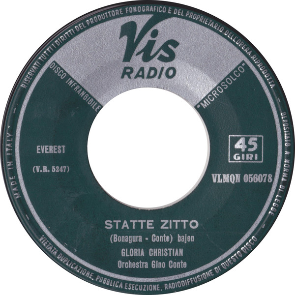 Gloria Christian Con Gino Conte E La Sua Orchestra - Paese Mio | Vis Radio (VLMQN 056078) - 3