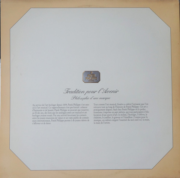 Ricardo Castro - Prix Patek Philippe - 1er Prix De Virtuosité De Piano | Patek Philippe (LP 30-987) - 4