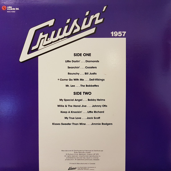 Various - Cruisin' 1957 [Vinyl] | Ruby Records Limited (RR3-4082) - 2
