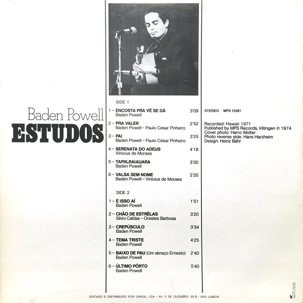 Baden Powell - Estudos | MPS Records (MPS 15.381) - 2