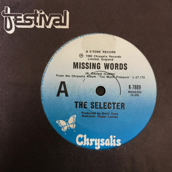 The Selecter - Missing Words | Chrysalis (K-7889) - main