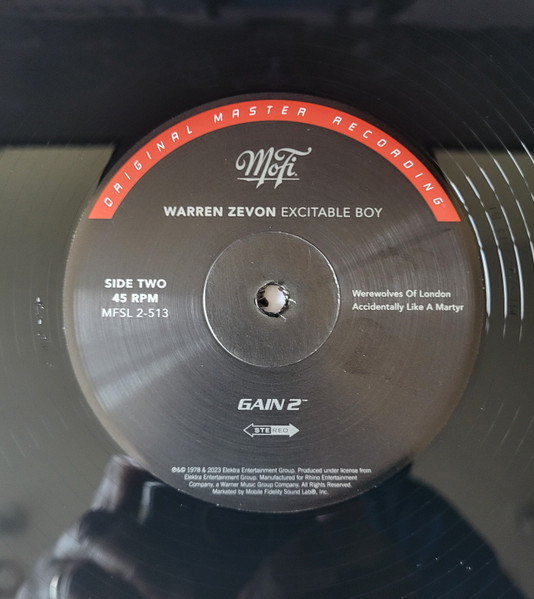 Warren Zevon - Excitable Boy | Mobile Fidelity Sound Lab (MFSL 2-513) - 4