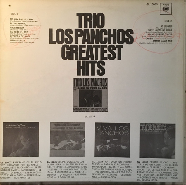 Trio Los Panchos - Trio Los Panchos Greatest Hits | CBS (GL 10055) - 2