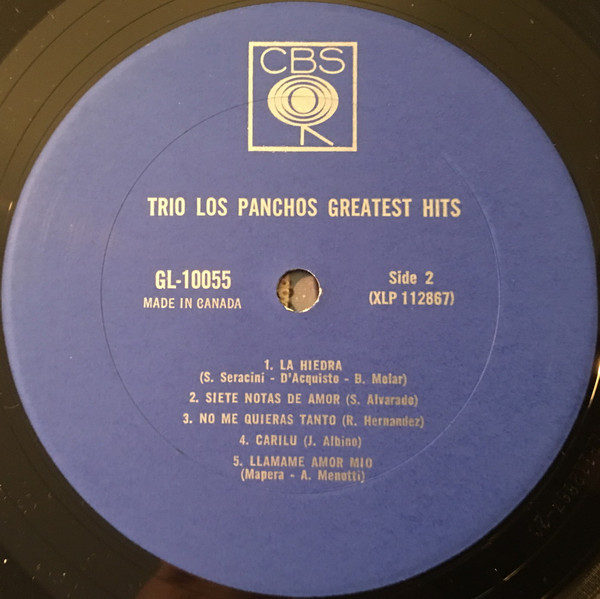 Trio Los Panchos - Trio Los Panchos Greatest Hits | CBS (GL 10055) - 4