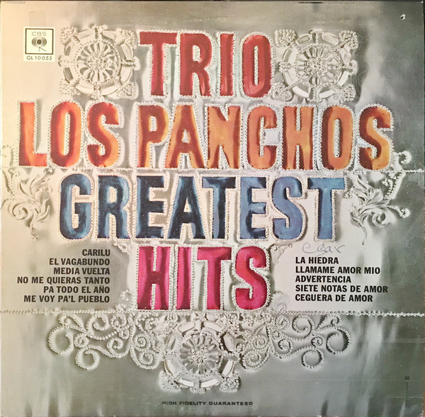 Trio Los Panchos - Trio Los Panchos Greatest Hits | CBS (GL 10055) - main