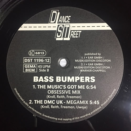 Bass Bumpers - The Music's Got Me '94 | Dance Street (DST 1196-12) - 2 Bass Bumpers - The Music's Got Me '94 | Dance Street (DST 1196-12) - 2