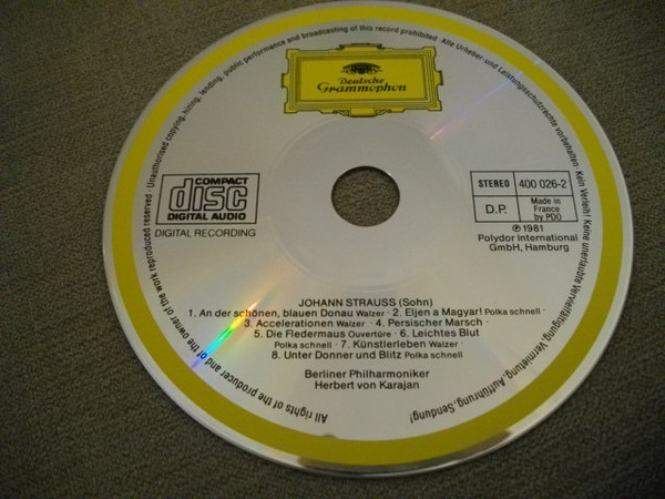 Johann Strauss Jr. : Berliner Philharmoniker / Herbert von Karajan - An Der Schönen Blauen Donau | Deutsche Grammophon (400 026-2) - 3