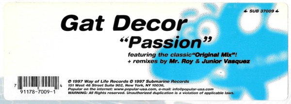 Gat Decor - Passion | Submarine (SUB 37009) - 3