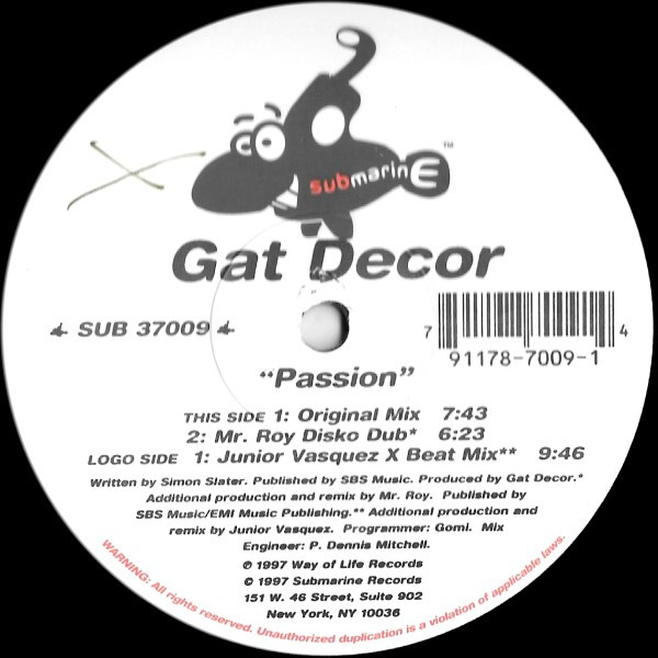 Gat Decor - Passion | Submarine (SUB 37009)