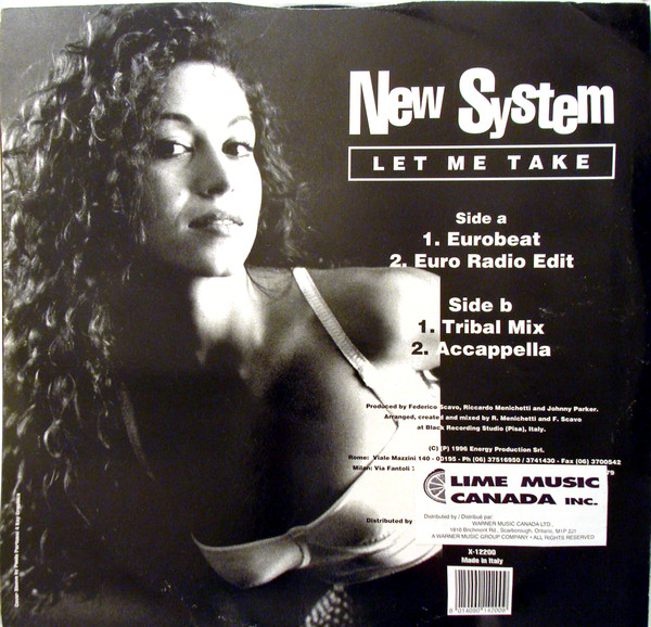 New System - Let Me Take | X-Energy Records (X-12200) - 2