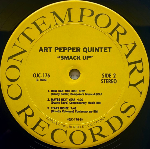 Art Pepper Quintet - Smack Up | Original Jazz Classics (OJC-176) - 4