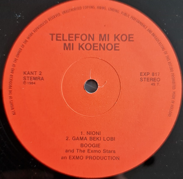 The Exmo Stars & Boogie - Telefôn' Mi Koe Mi Koenoe | Exmo Production (EXP 817) - 4