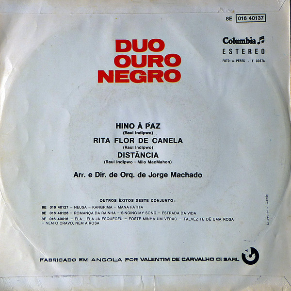 Duo Ouro Negro - Hino À Paz | Columbia (8E 016 40137) - 2