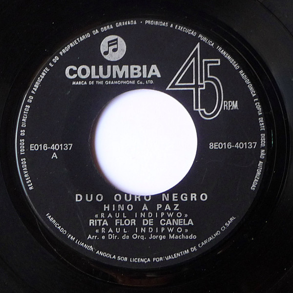 Duo Ouro Negro - Hino À Paz | Columbia (8E 016 40137) - 3