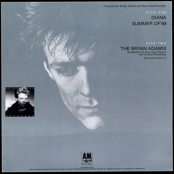 Bryan Adams - Diana / Summer Of 69' / The Bryan Adamix | A&M Records (SP 23030) - 2