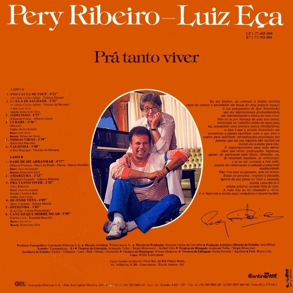 Pery Ribeiro E Luiz Eça - Prá Tanto Viver | GEL (1-77-405-004) - 2 Pery Ribeiro E Luiz Eça - Prá Tanto Viver | GEL (1-77-405-004) - 2