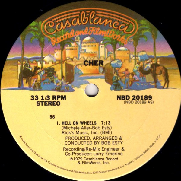 Cher - Hell On Wheels / Git Down (Guitar Groupie) | Casablanca (NBD 20189)