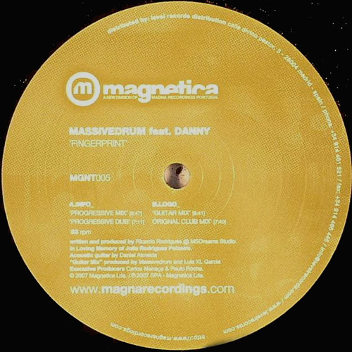 Massivedrum Featuring Daniel Almeida - Fingerprint | Magnetica (MGNT005)