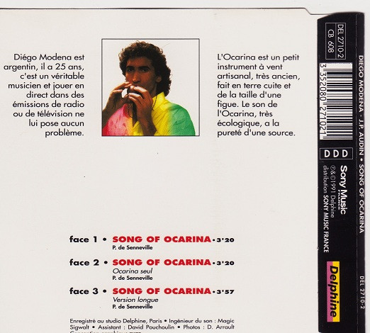 Jean-Philippe Audin & Diego Modena - Song Of Ocarina | Delphine (DEL 2710-2) - 2 Jean-Philippe Audin & Diego Modena - Song Of Ocarina | Delphine (DEL 2710-2) - 2