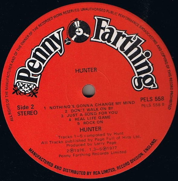 Hunter - Hunter - Vinilo | Penny Farthing (PELS 558) - 4 Hunter - Hunter - Vinilo | Penny Farthing (PELS 558) - 4