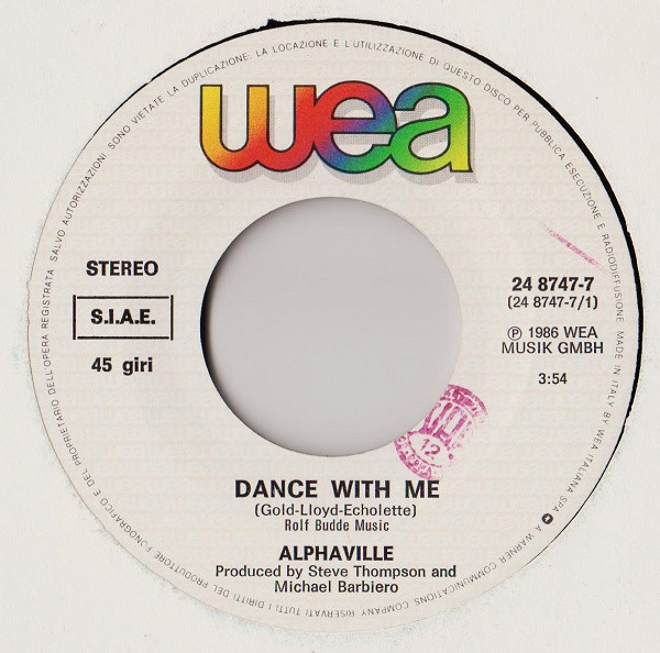 Alphaville - Dance With Me | WEA (24 8747-7) - 3