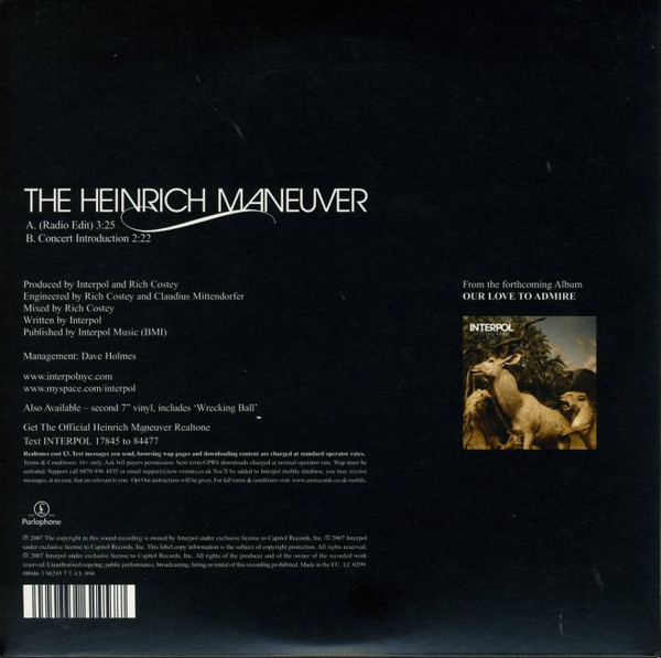 Interpol - The Heinrich Maneuver | Capitol Records (CL 894) - 2 Interpol - The Heinrich Maneuver | Capitol Records (CL 894) - 2