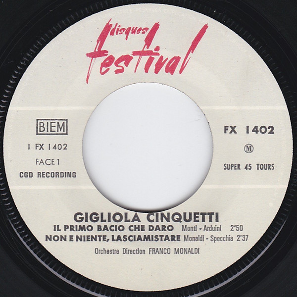 Gigliola Cinquetti - Il Primo Bacio Che Daro | Disques Festival (FX 1402) - 3