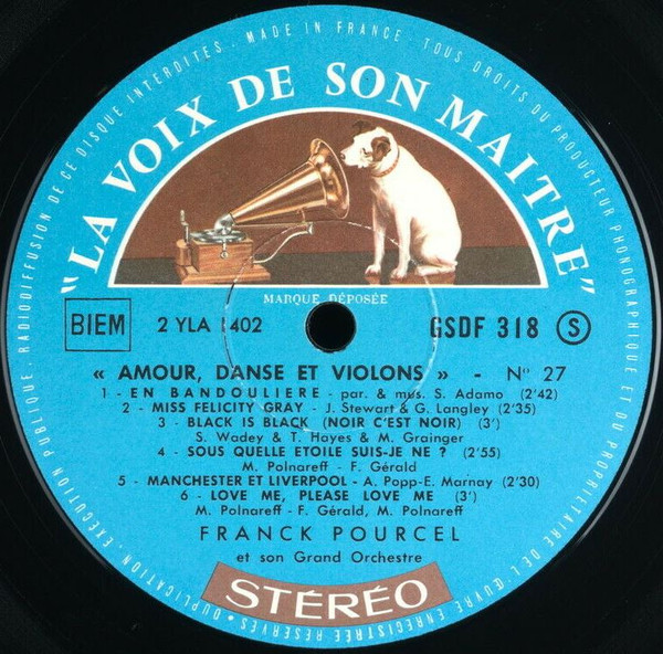 Franck Pourcel Et Son Grand Orchestre - Amour, Danse Et Violons N° 27 | La Voix De Son Maître (GSDF 318) - 4 Franck Pourcel Et Son Grand Orchestre - Amour, Danse Et Violons N° 27 | La Voix De Son Maître (GSDF 318) - 4
