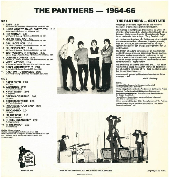 The Panthers - The Panthers 1964-66 | Garageland Records (BF 606) - 2 The Panthers - The Panthers 1964-66 | Garageland Records (BF 606) - 2