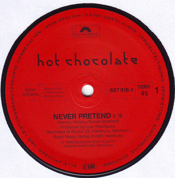 Hot Chocolate - Never Pretend | Polydor (887 918-1) - 3