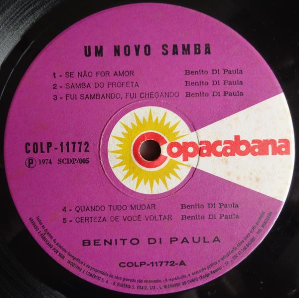Benito Di Paula - Um Novo Samba | Copacabana (COLP 11772) - 3 Benito Di Paula - Um Novo Samba | Copacabana (COLP 11772) - 3
