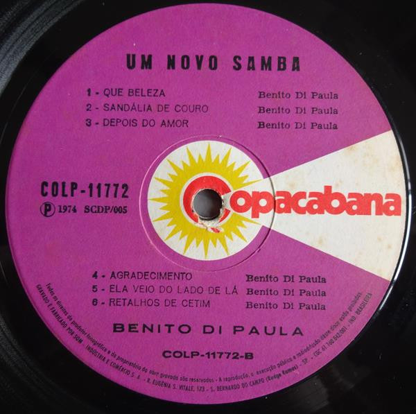 Benito Di Paula - Um Novo Samba | Copacabana (COLP 11772) - 4 Benito Di Paula - Um Novo Samba | Copacabana (COLP 11772) - 4