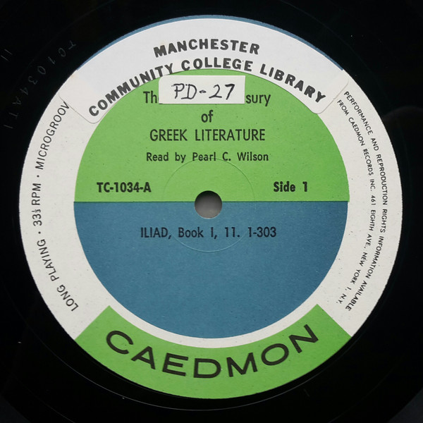 Pearl C. Wilson - The Golden Treasury of Greek Poetry and Prose | Caedmon Records (TC 1034) - 3 Pearl C. Wilson - The Golden Treasury of Greek Poetry and Prose | Caedmon Records (TC 1034) - 3
