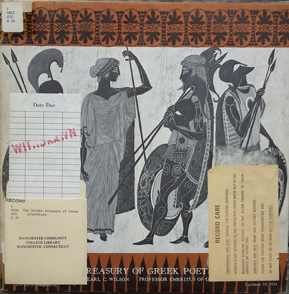 Pearl C. Wilson - The Golden Treasury of Greek Poetry and Prose | Caedmon Records (TC 1034) Pearl C. Wilson - The Golden Treasury of Greek Poetry and Prose | Caedmon Records (TC 1034)