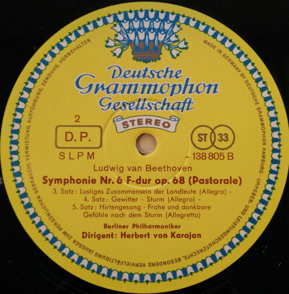 Ludwig van Beethoven / Berliner Philharmoniker , Herbert von Karajan - »Pastorale« | Deutsche Grammophon (138 805 SLPM) - 4