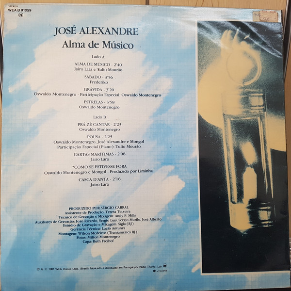 José Alexandre - Alma de Músico | WEA (WEA B 91059) - 2