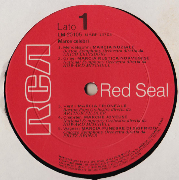 Various - Celebri Marce | RCA Red Seal (LM 20105) - 3