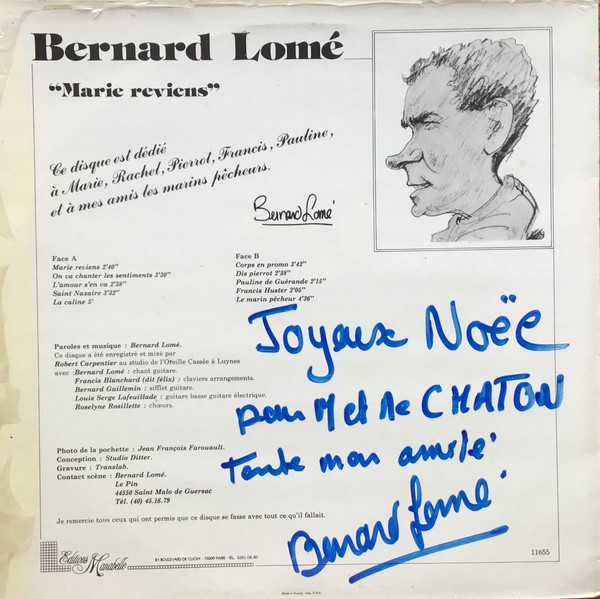 Bernard Lomé - Marie Reviens | Editions Manabelle (11655) - 2 Bernard Lomé - Marie Reviens | Editions Manabelle (11655) - 2