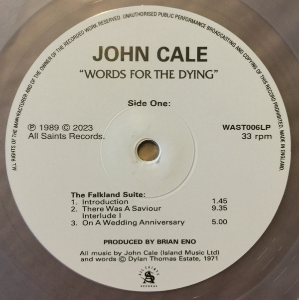 John Cale - Words For The Dying | All Saints Records (WAST006LP) - 3 John Cale - Words For The Dying | All Saints Records (WAST006LP) - 3