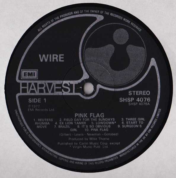 Wire - Pink Flag | Harvest (SHSP 4076) - 3 Wire - Pink Flag | Harvest (SHSP 4076) - 3