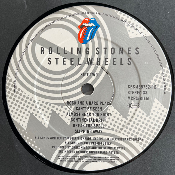 The Rolling Stones - Steel Wheels | Rolling Stones Records (CBS 465752-1) - 2 The Rolling Stones - Steel Wheels | Rolling Stones Records (CBS 465752-1) - 2