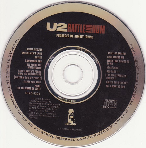 U2 - Rattle And Hum | Island Records (CIXD-1204) - 3 U2 - Rattle And Hum | Island Records (CIXD-1204) - 3