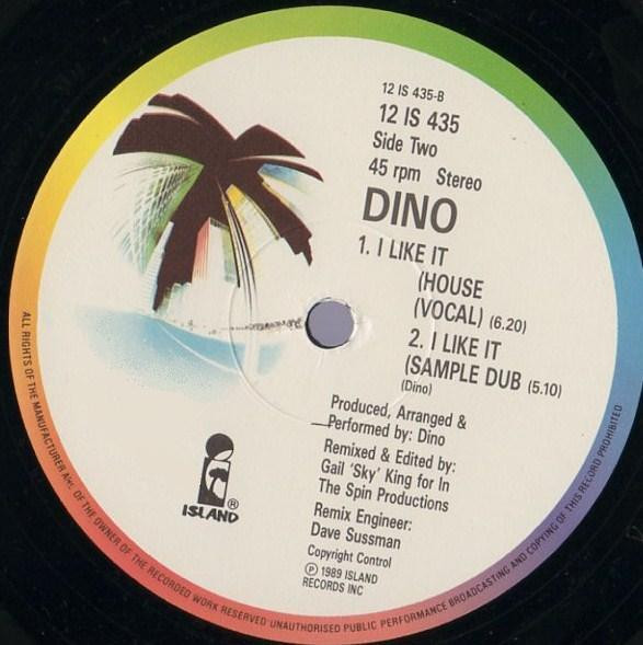 Dino - I Like It | Island Records (12 IS 435) - 4 Dino - I Like It | Island Records (12 IS 435) - 4