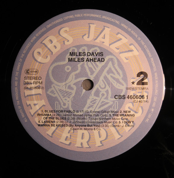 Miles Davis + 19 , Gil Evans - Miles Ahead | CBS (CBS 460606 1) - 4 Miles Davis + 19 , Gil Evans - Miles Ahead | CBS (CBS 460606 1) - 4