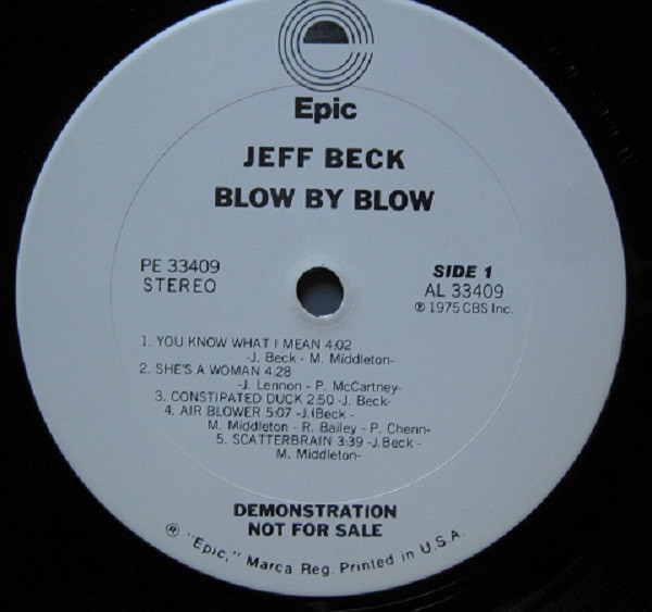 Jeff Beck - Blow By Blow | Epic (PE 33409) - 3
